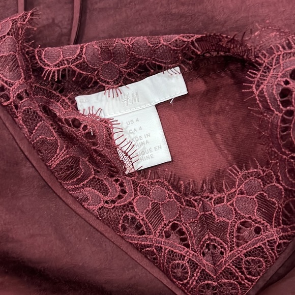 H&M Burgundy Slip tank - Picture 3 of 3